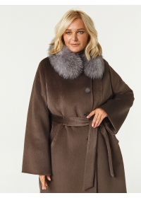 Пальто женское зимнее утепл. КМ340 Z F бурый
