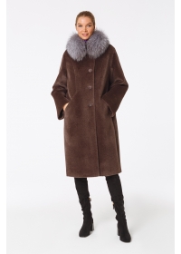 Пальто женское зимнее утепл. КМ340 Z F бурый