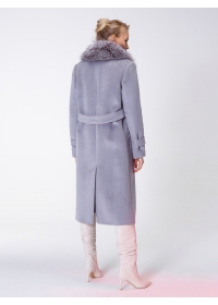 Пальто женское зимнее утепл. КМ1004 Z F серебро