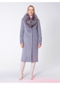 Пальто женское зимнее утепл. КМ1004 Z F серебро