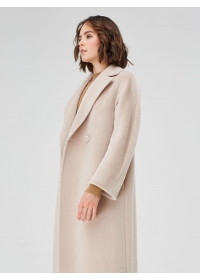 Пальто женское длинное С501L жемчужно-бежевый