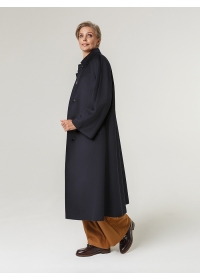 Пальто женское длинное КМ1201 Ven полуночный синий