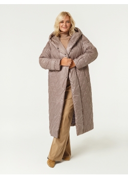 Пальто женское стеганое КМ1034S капучино