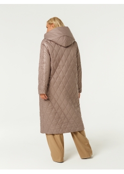 Пальто женское стеганое КМ1034S капучино