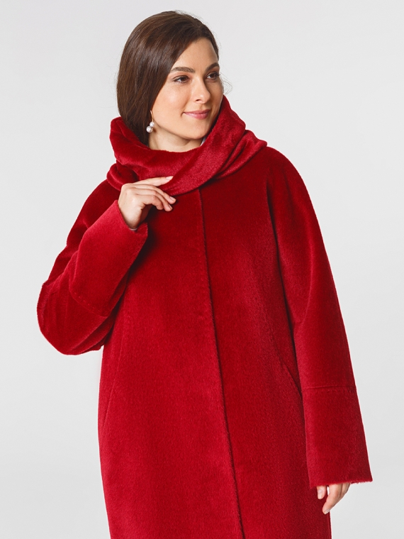 Пальто женское среднее КМ721-1 TL рубиновый