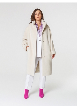 Пальто женское среднее КМ553 TL белый лотос