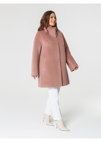 Пальто женское короткое КМ1056 TL розовая пудра