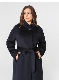 Пальто женское длинное КМ1134 Ven синий