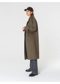 Пальто женское длинное КМ1064 Ven хаки