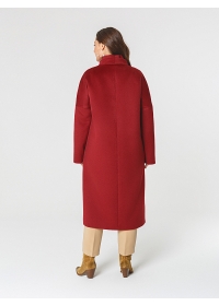 Пальто женское длинное КМ1134 Ven махагон