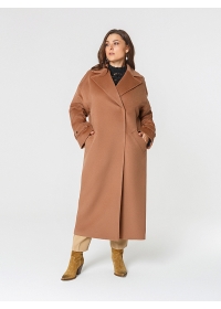 Пальто женское длинное КМ1101 Ven кэмел