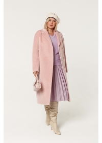 Пальто женское длинное КМ1077 TL розовый жемчуг