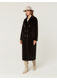 Пальто женское длинное КМ1137 TL черный