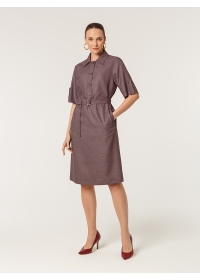 Платье женское КМ 2-005 R бордовый твид