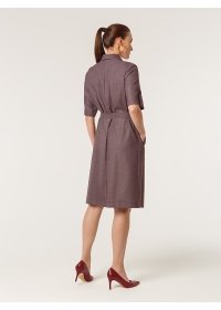 Платье женское КМ 2-005 R бордовый твид