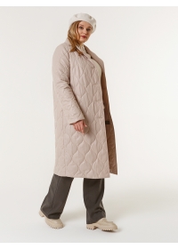 Пальто женское стеганое КМ1104S крем-брюле