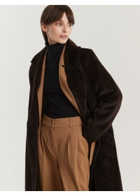 Пальто женское среднее С544L шоколадный