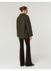 Пальто женское короткое КМ1120 Lord т.зеленый