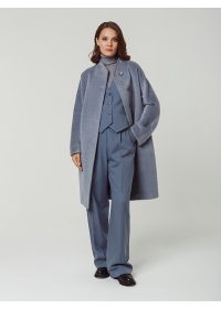 Пальто женское среднее КМ689-1 TL голубой дым