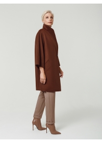 Пальто женское короткое КМ130-1 Con коричневый
