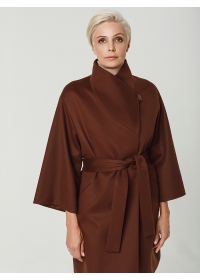 Пальто женское короткое КМ130-1 Con коричневый