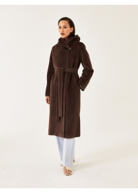 Пальто женское длинное С506L трюфель
