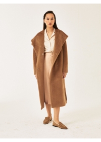 Пальто женское длинное С506L кэмел
