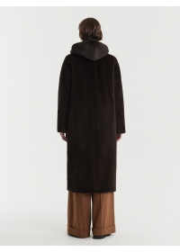 Пальто женское длинное С506L шоколадный