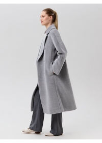 Пальто женское длинное С 546 L жемчужно-серый
