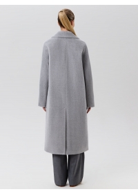 Пальто женское длинное С 546 L жемчужно-серый