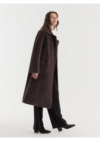 Пальто женское длинное С530L трюфель