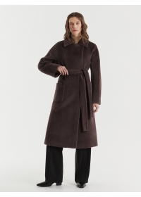 Пальто женское длинное С530L трюфель