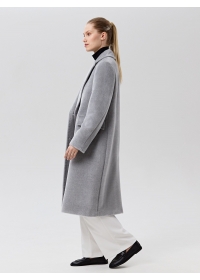 Пальто женское длинное С547 L жемчужно-серый
