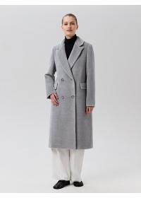 Пальто женское длинное С547 L жемчужно-серый