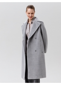 Пальто женское длинное С548 L жемчужно-серый