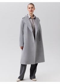 Пальто женское длинное С548 L жемчужно-серый