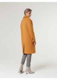 Пальто женское среднее КМ1190 Kr шафран
