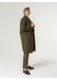 Пальто женское среднее КМ971 Kr хаки