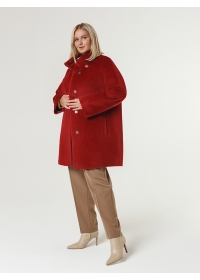 Пальто женское короткое КМ1056 TL рубин