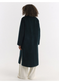 Пальто женское длинное С549L изумруд
