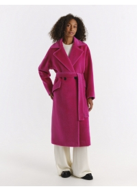Пальто женское длинное С549L цикламен