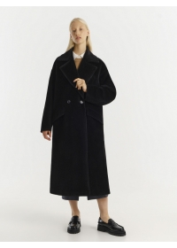 Пальто женское длинное С549L черный