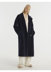Пальто женское длинное С 550 L черно-синий