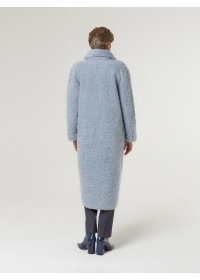 Пальто женское длинное VP1162 голубой