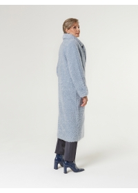 Пальто женское длинное VP1162 голубой