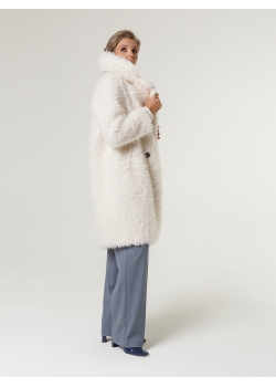 Пальто женское среднееVP1188-1 жемчуг