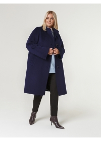 Пальто женское среднее КМ344  PT синий