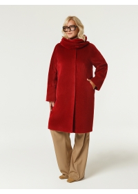 Пальто женское среднее КМ721-1 TL красный