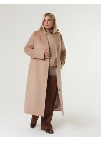 Пальто женское  длинное пальто КМ288 PT бежевый
