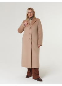 Пальто женское  длинное пальто КМ288 PT бежевый